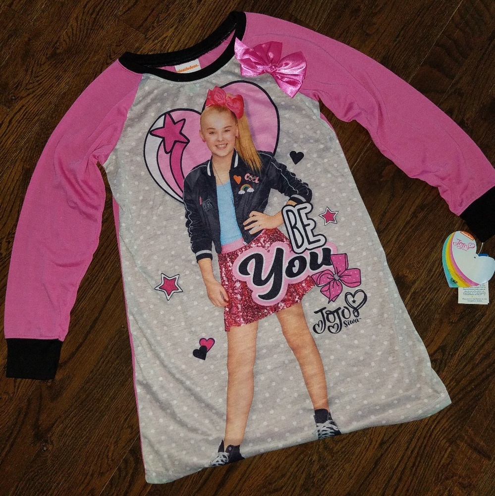 NWT Jojo Siwa Nightgown "Be You" by Nickelodeon